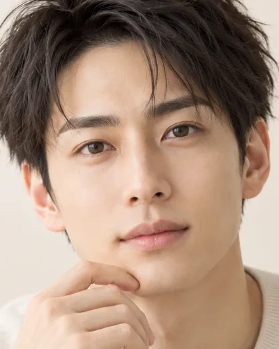 男性の自然な眉のイメージ